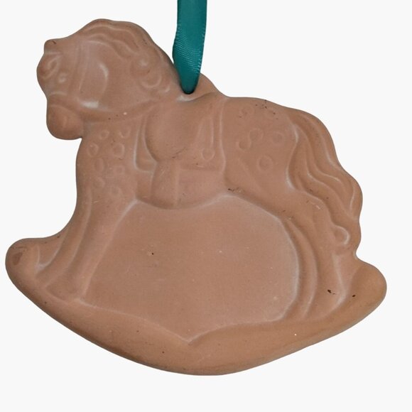Rocking Horse Christmas Ornament Terra Cotta Western - Picture 2 of 5